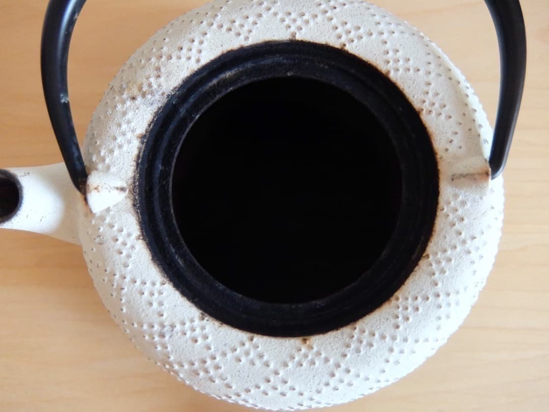 南部鉄器 急須カラーポット KOSHI アラレ白 伝統工芸 インテリアに