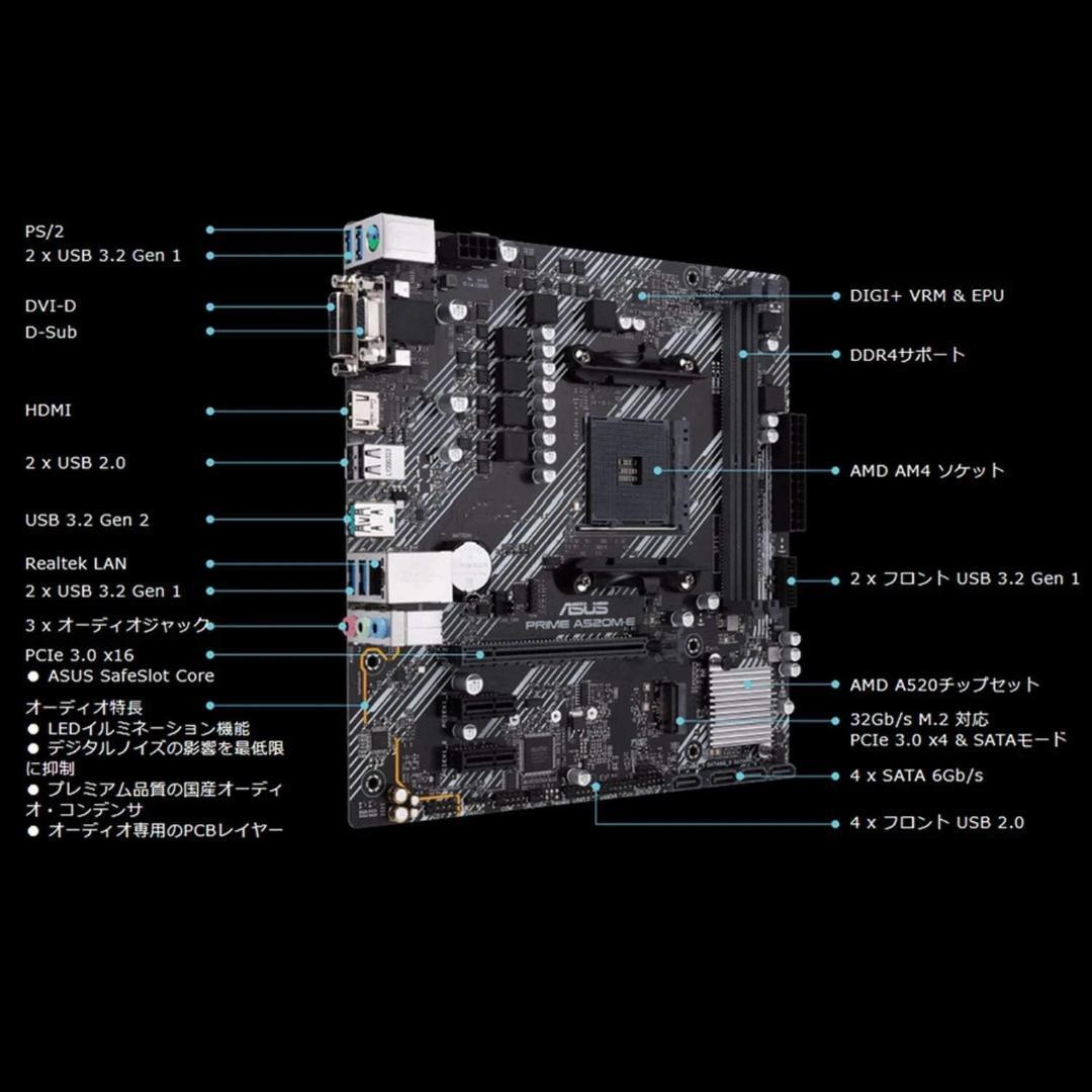 ASUS PRIME A520M-E マザーボード