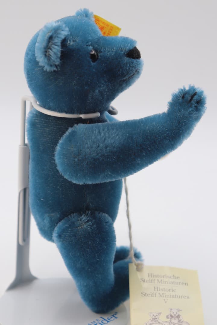 STEIFF 青いテディベア18cm 黄色タグ 5ジョイント