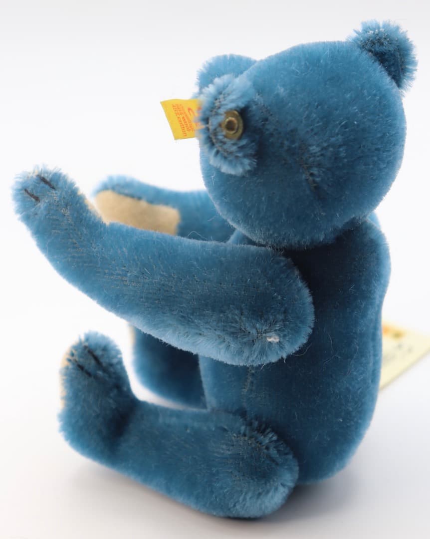 STEIFF 青いテディベア18cm 黄色タグ 5ジョイント