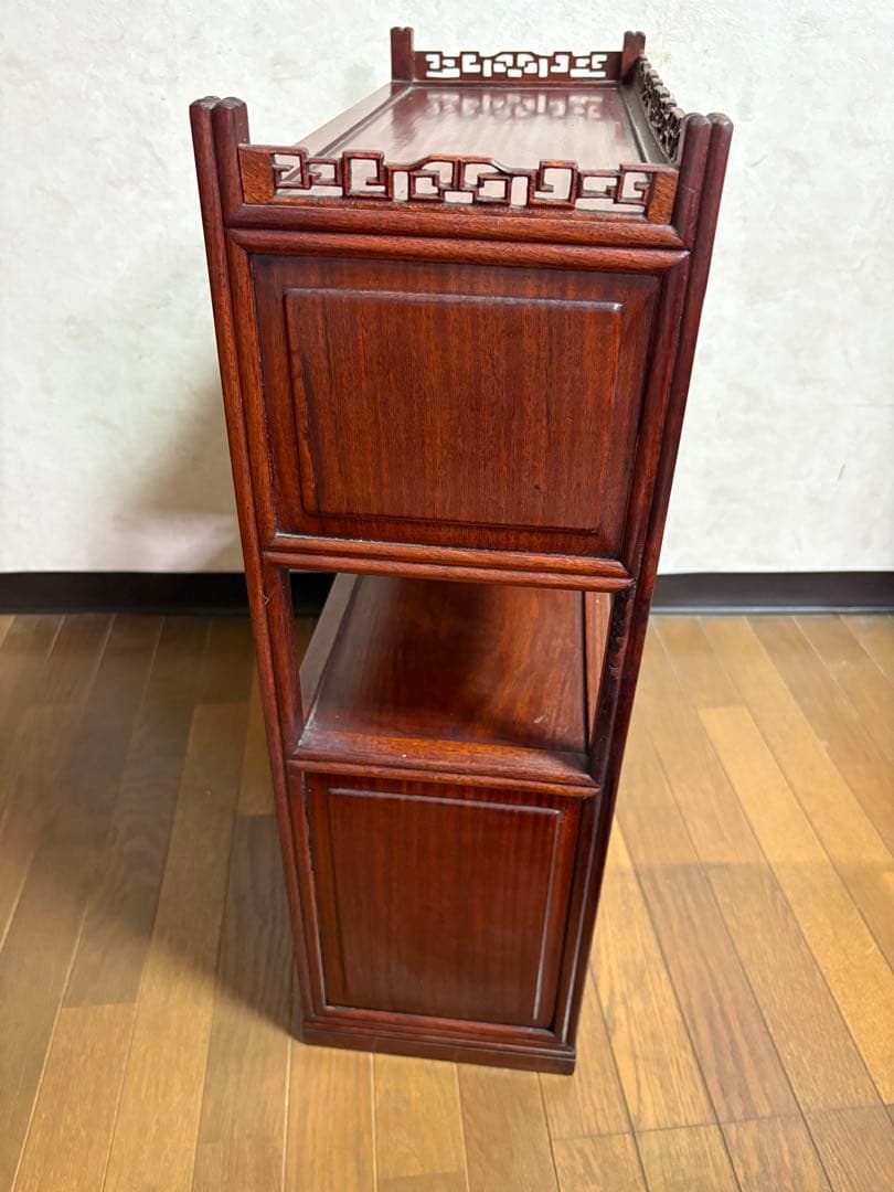 家具 小型茶棚 /飾り棚/収納棚 透かし彫り/レトロ/箪笥