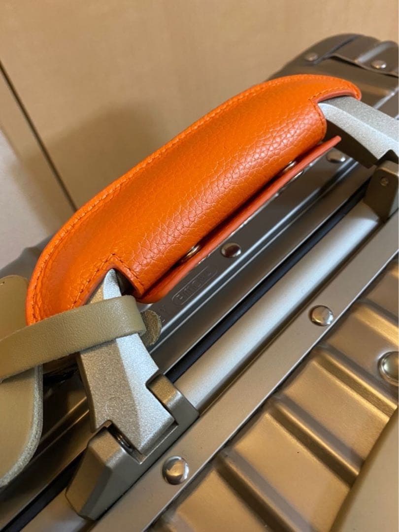 リモワ RIMOWA 専用 革 レザー ハンドル カバー オレンジ 最新版