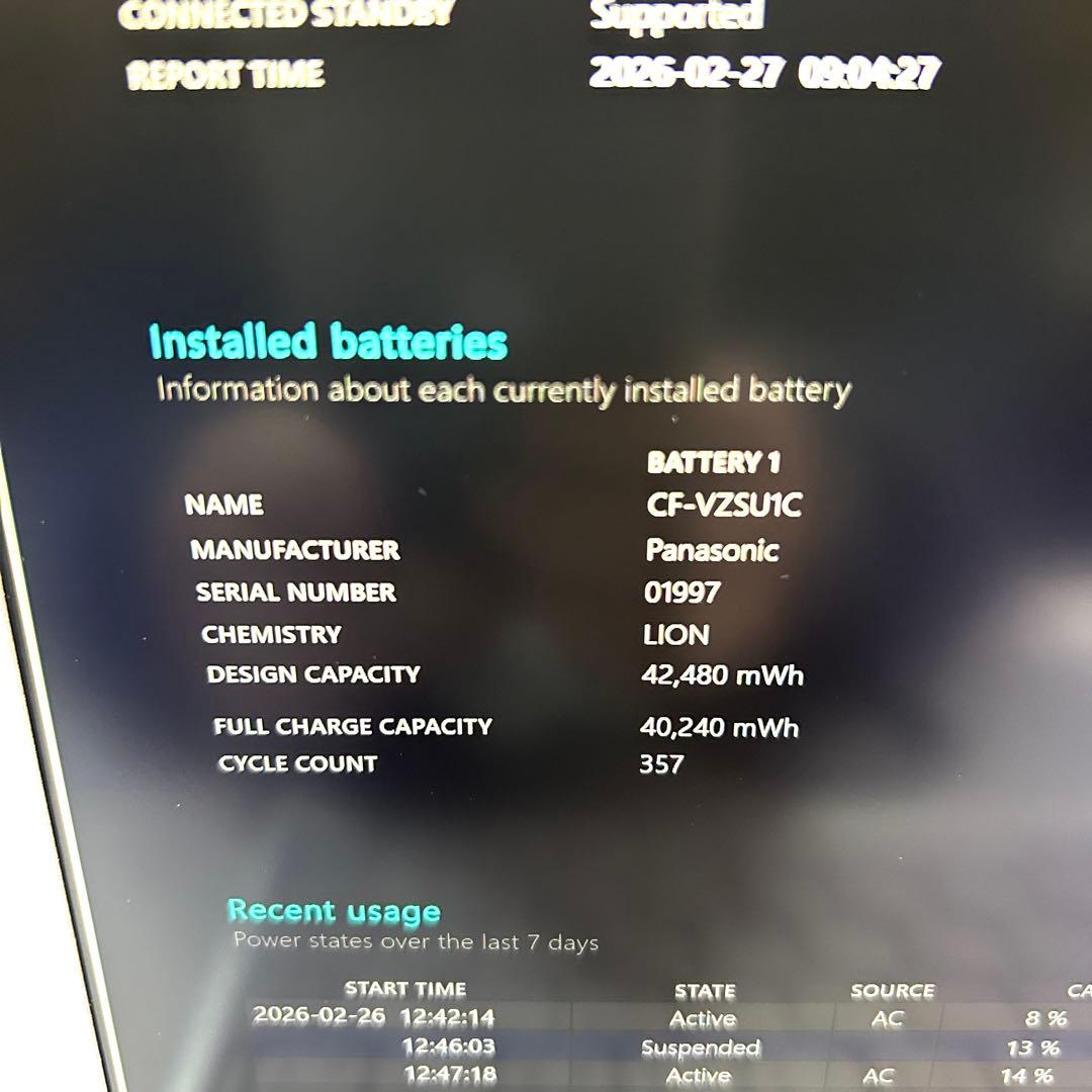 美品 Panasonic Let's note SV1 16GB バッテリー良好