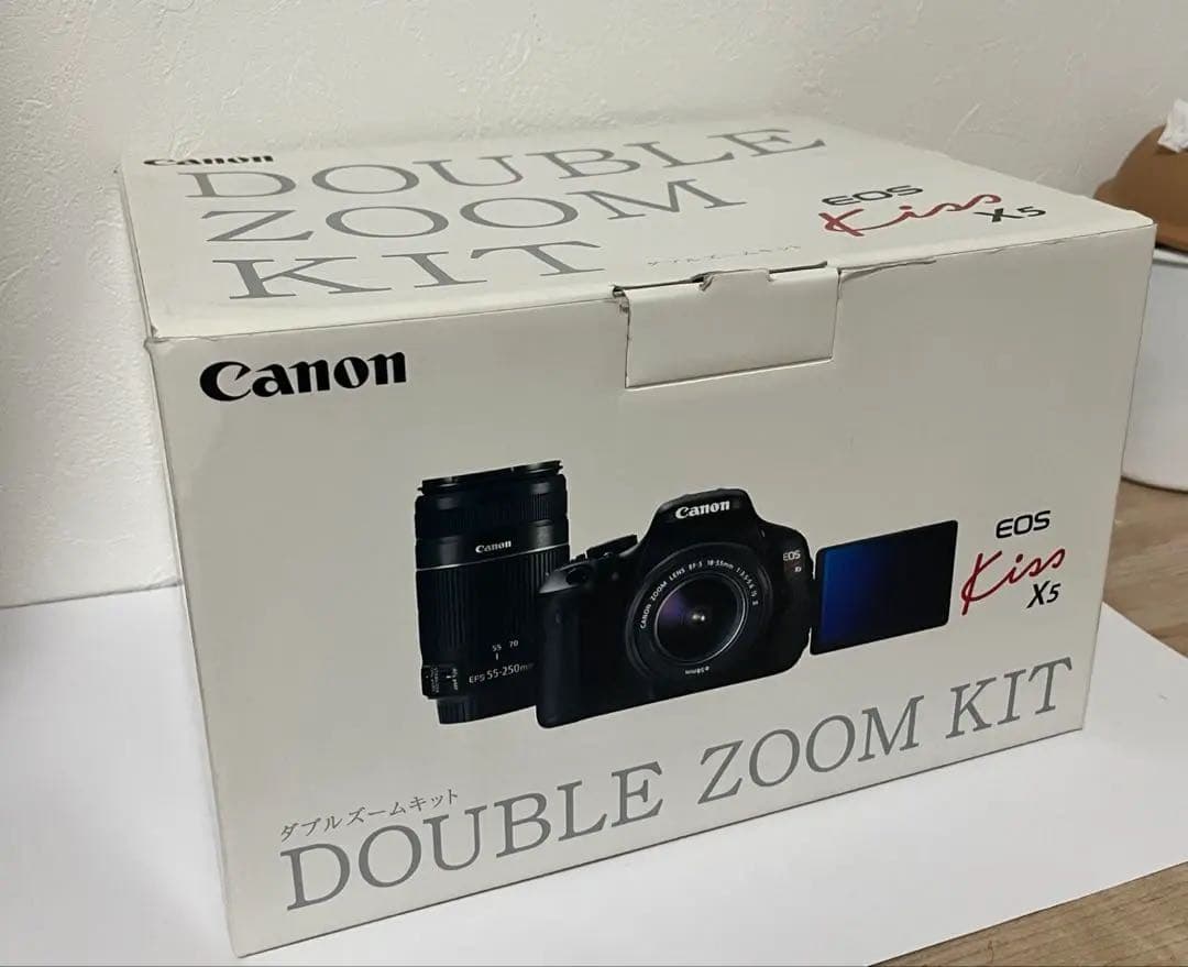 【美品】Canon Kiss X5 デジタル一眼レフ スマホ転送 ダブルズーム