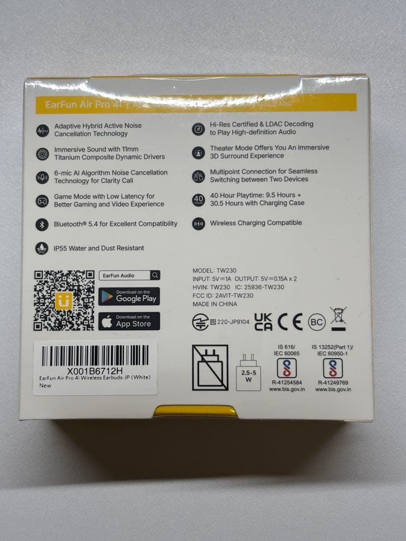 【新品・未開封品】EarFun Air Pro 4i ホワイト