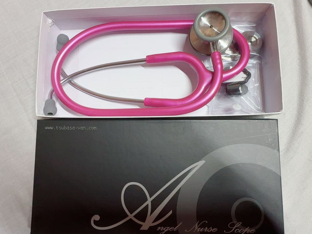 Angel Nurse Scope 聴診器 ローズピンク 交換用部品付き