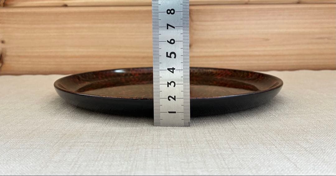 承認番号付き 津軽塗 丸盆 2枚セット 高台盆 コンポート フルーツ盆 漆器