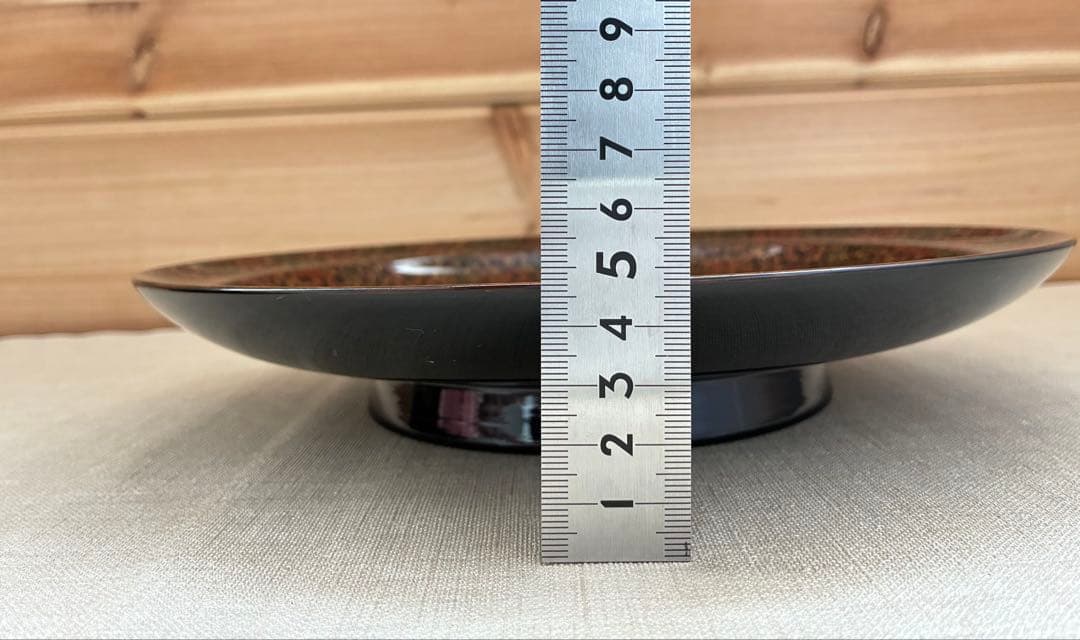 承認番号付き 津軽塗 丸盆 2枚セット 高台盆 コンポート フルーツ盆 漆器