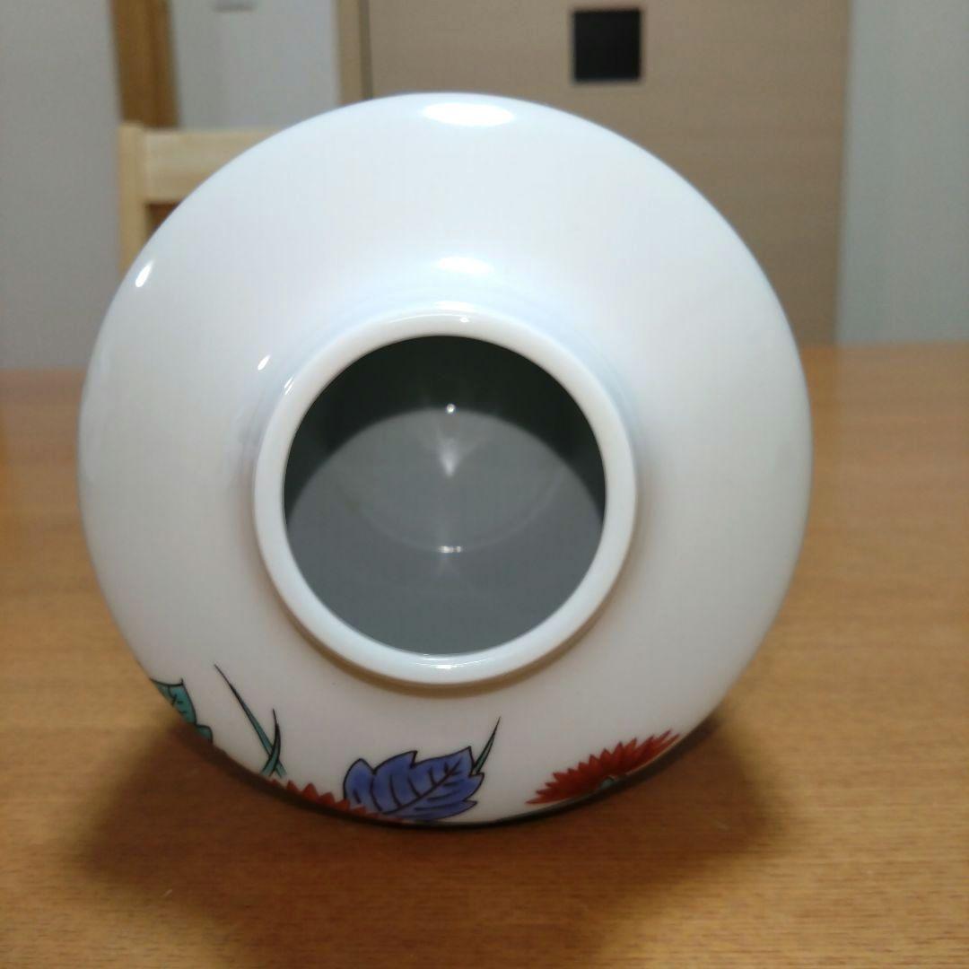◆人間国宝◆十三代今泉今右衛門◆錦菊絵花瓶◆有田焼◆色鍋島◆窯元梶謙◆伝統工芸品