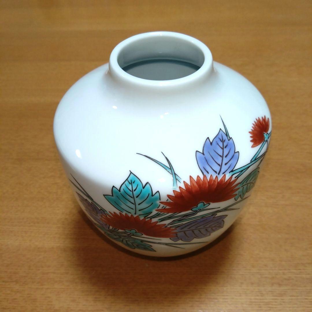 ◆人間国宝◆十三代今泉今右衛門◆錦菊絵花瓶◆有田焼◆色鍋島◆窯元梶謙◆伝統工芸品