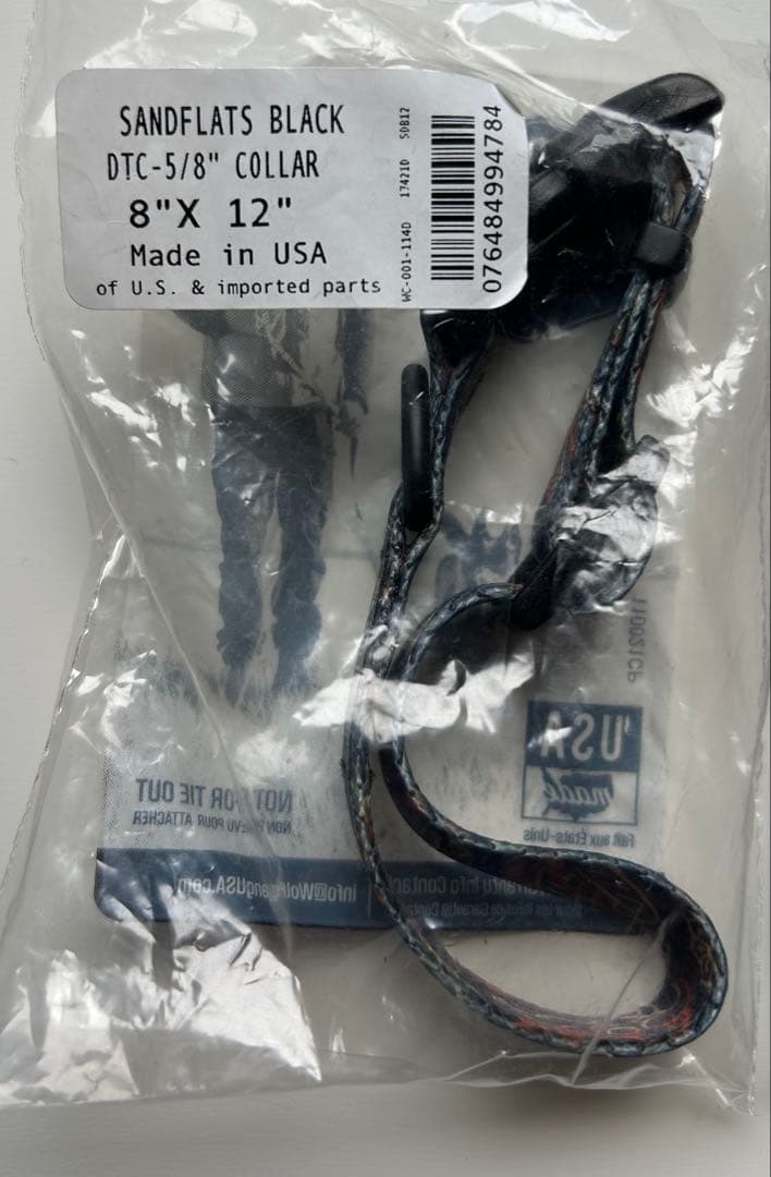 【新品未使】wolfg 首輪Sとリード122cm SANDFLATS BLACK