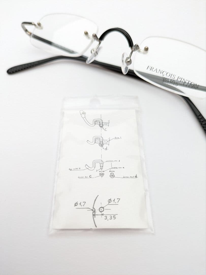 ツーポイントメガネフレーム　未使用品　FRANCOIS PINTON PARIS