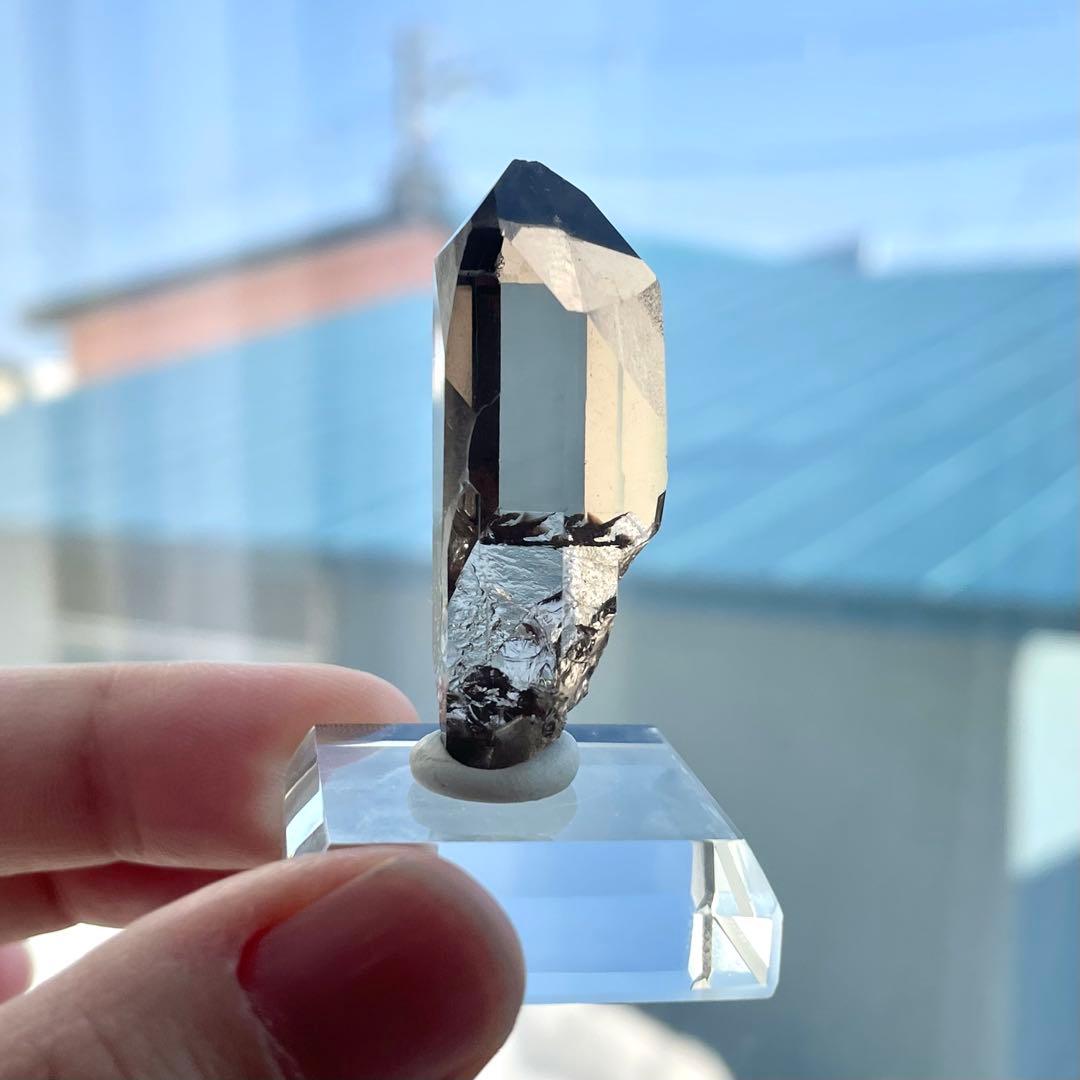 スイスTiefen Glacier アルパインスモーキークォーツ 鉱物標本
