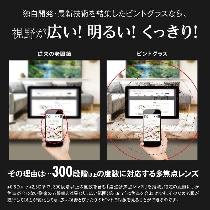 【ラス１・未使用】視力補正用眼鏡 ピントグラス PG-708 VT/T