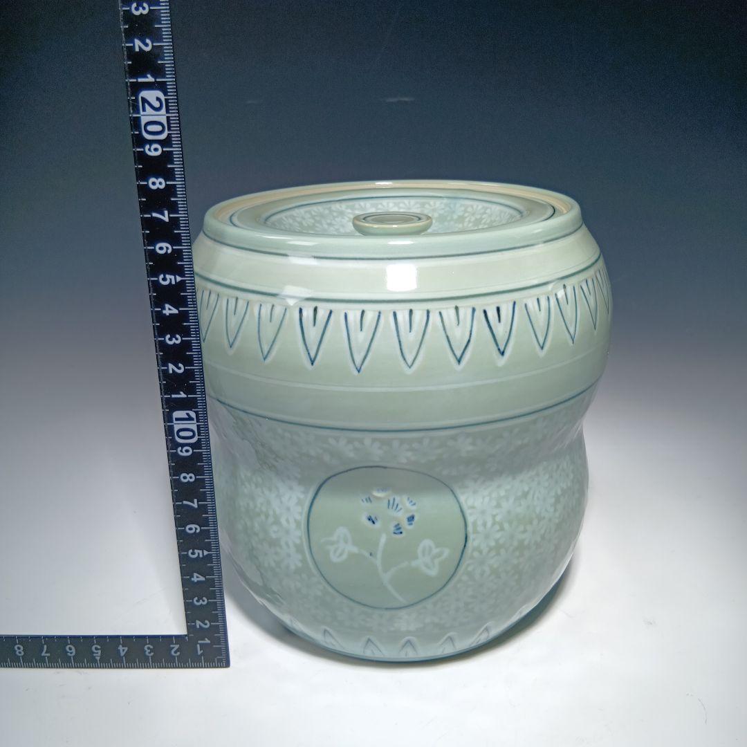 値下げ茶道具　手塚祥堂　高麗青磁皆具一式　 美品　共箱