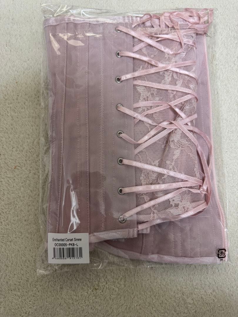新品未使用！元鈴木さん　コルセット　シレーヌ　くすみピンク　Lサイズ