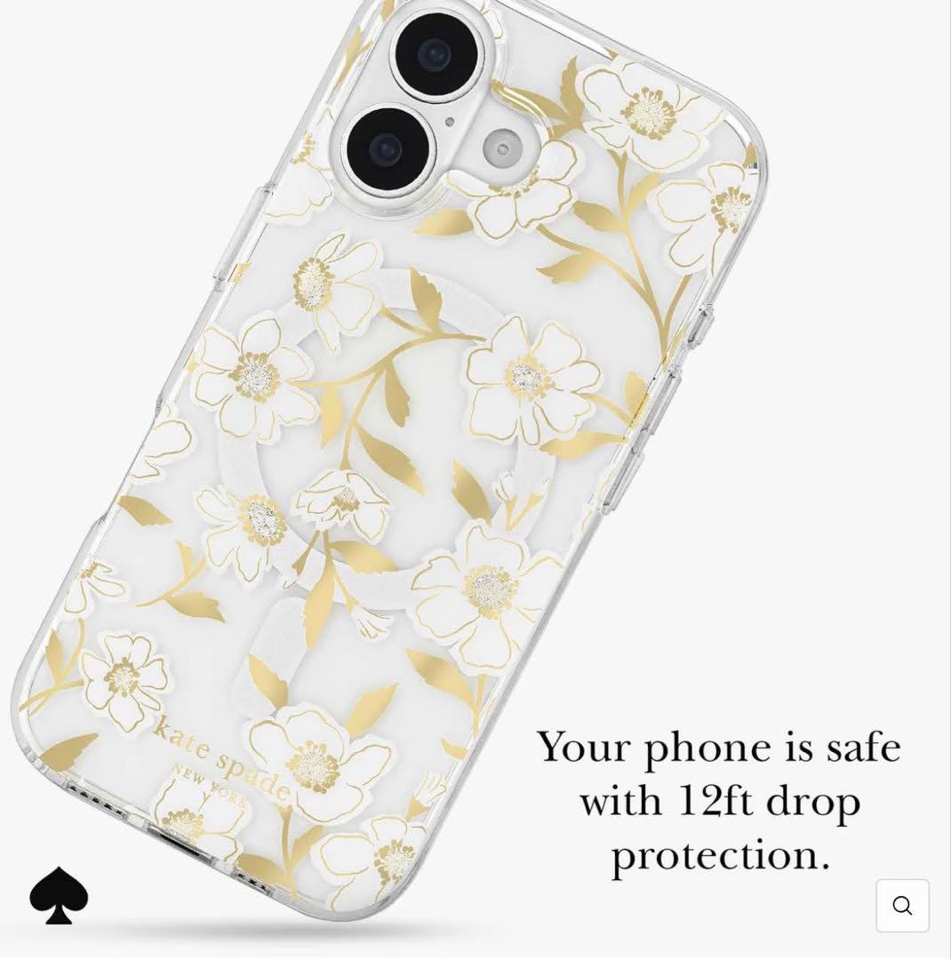 ケイトスペード iPhone17 花柄 MagSafe対応