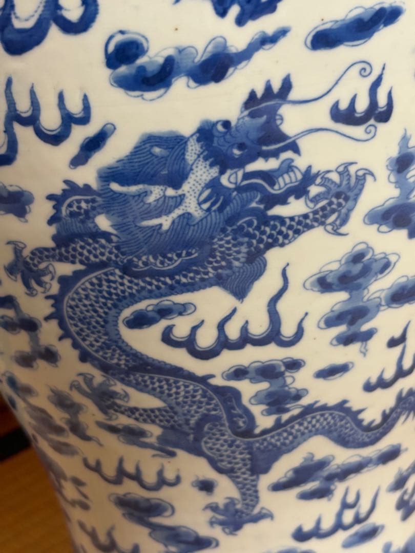 壺　置物　龍　大壺