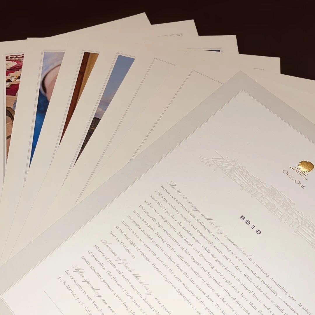 Opus One 2010 オーパスワン リリース・インフォメーション・キット