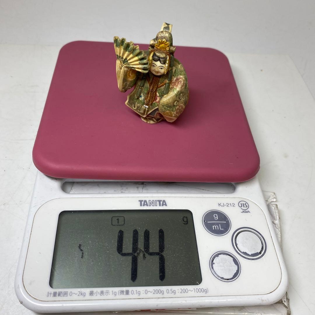 極上　極彩色　能人物　根付　44g 東さ8-0308☆2F
