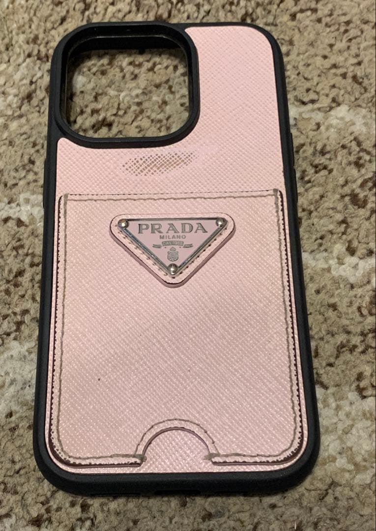 PRADA サフィアーノレザー iPhone用ケース ピンク