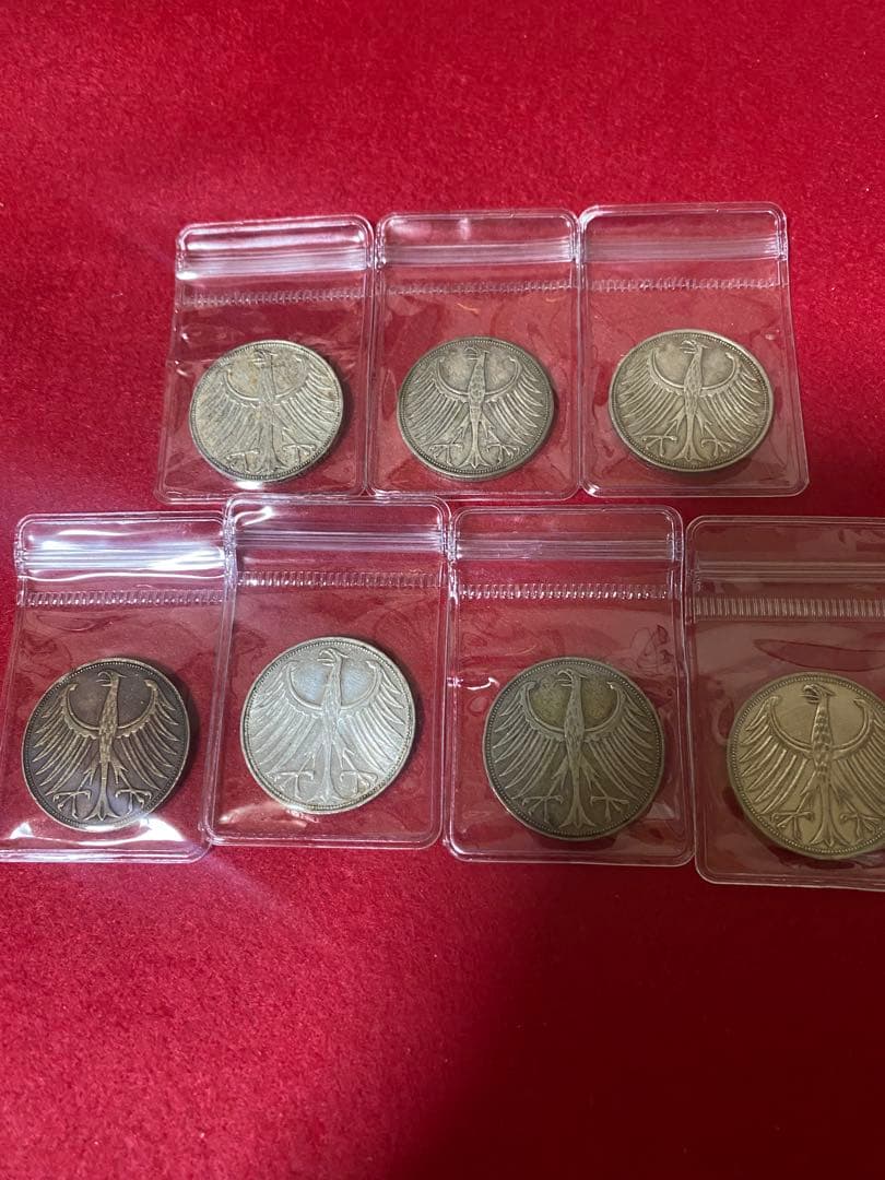 ドイツ 5マルク 銀貨 7枚