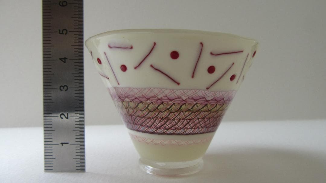 希少 コアガラス 作道僚子 酒器 盃