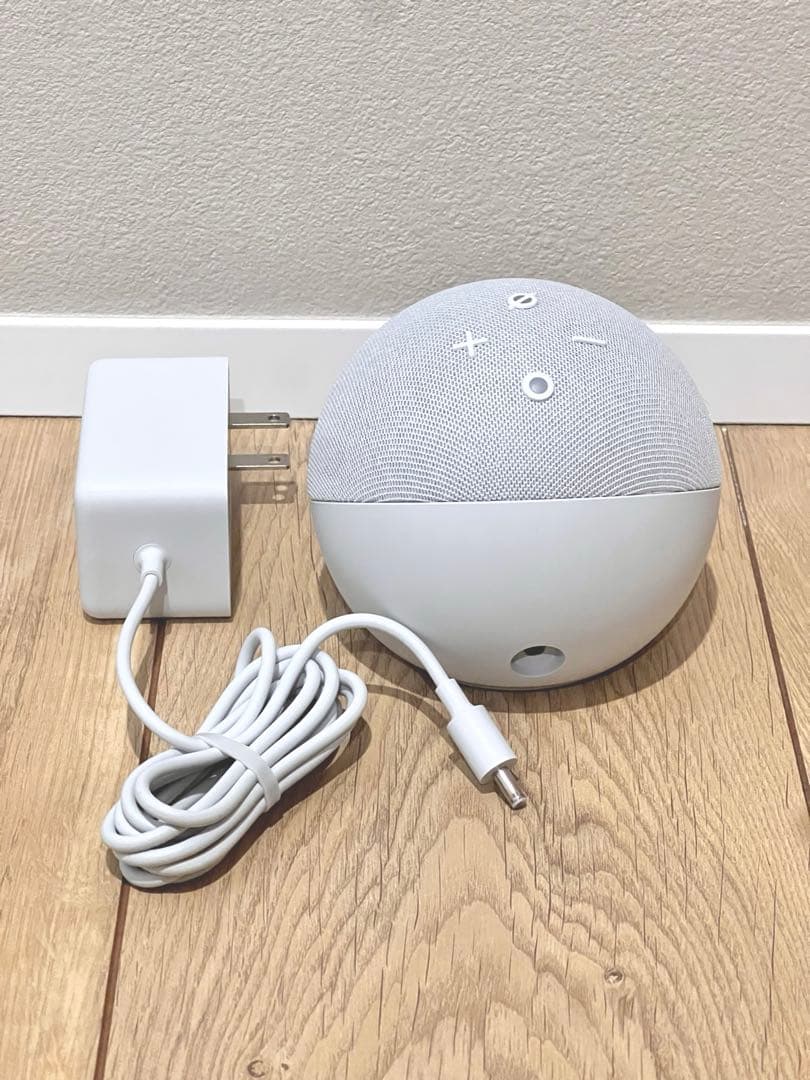 【美品】Echo Dot with clock第5世代 グレーシャホワイト