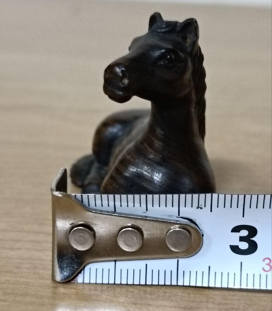 木彫 根付 馬 　柘植 時代物 提げ物