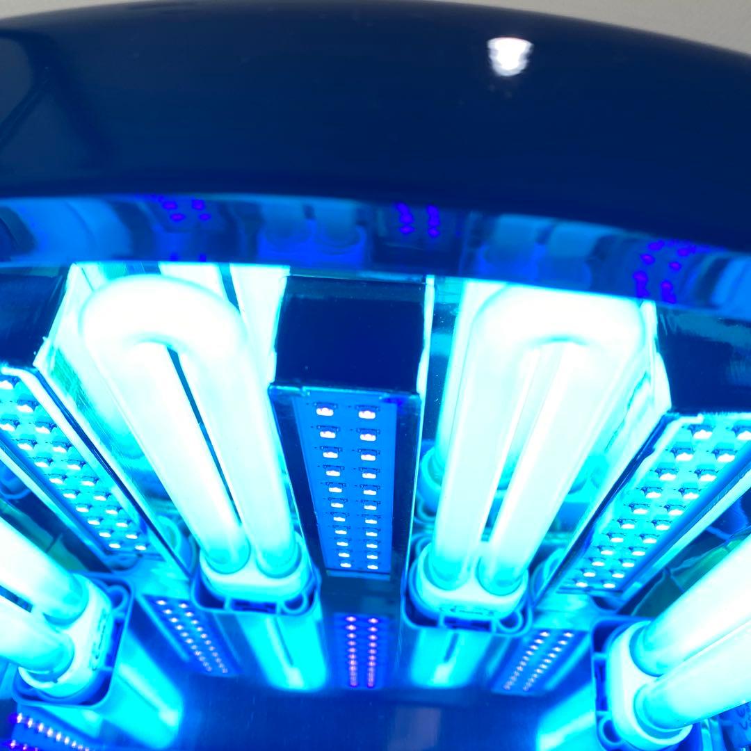 【未使用品】ハイブリッドUV/LED 黒　ジェルネイル　UVライト　替3本付