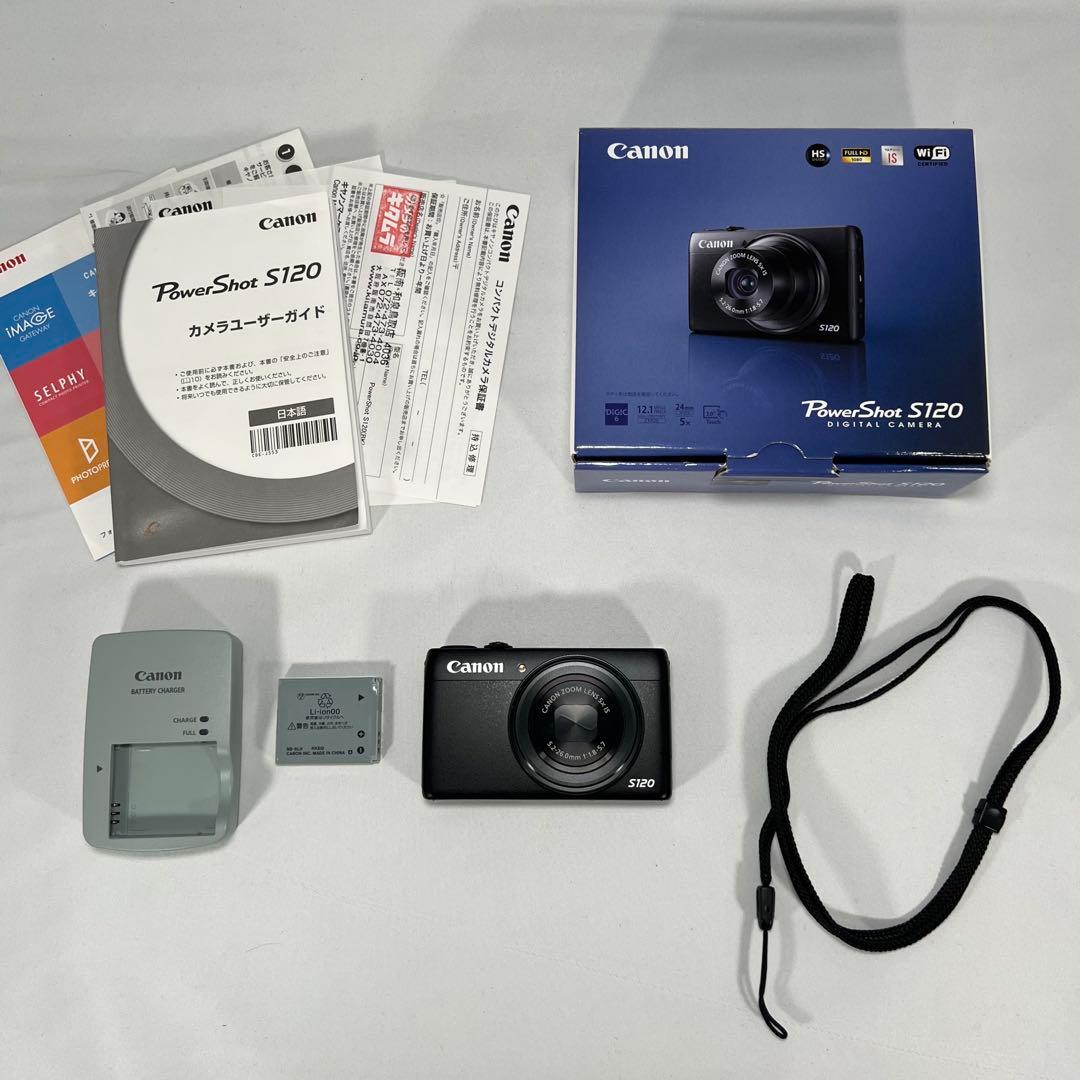 【美品】Canon PowerShot S120 ブラック F1.8 Wi-Fi