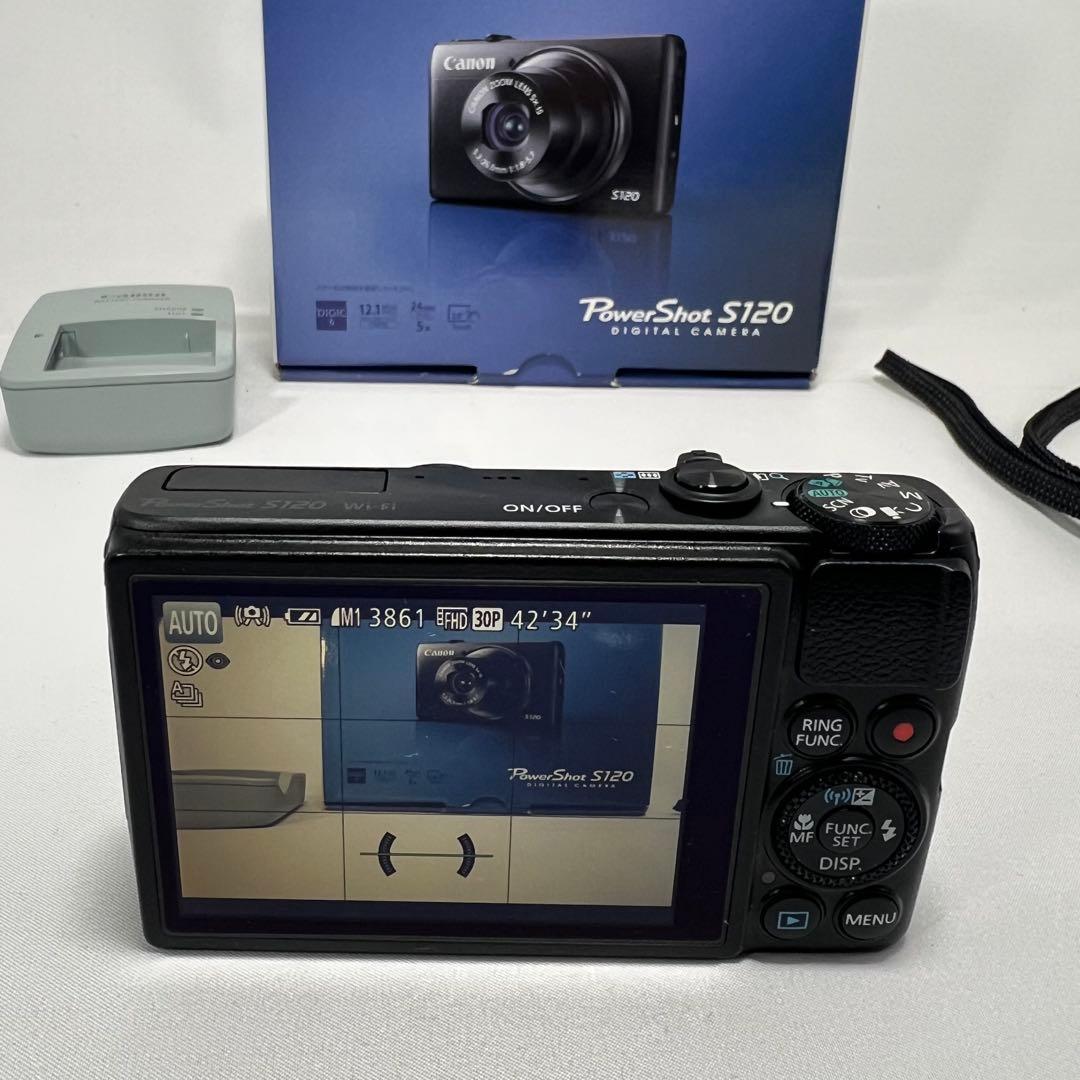【美品】Canon PowerShot S120 ブラック F1.8 Wi-Fi