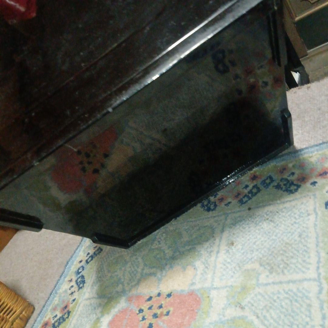 奥 木製 漆塗り 重箱 岡持ち入り 瓢箪柄