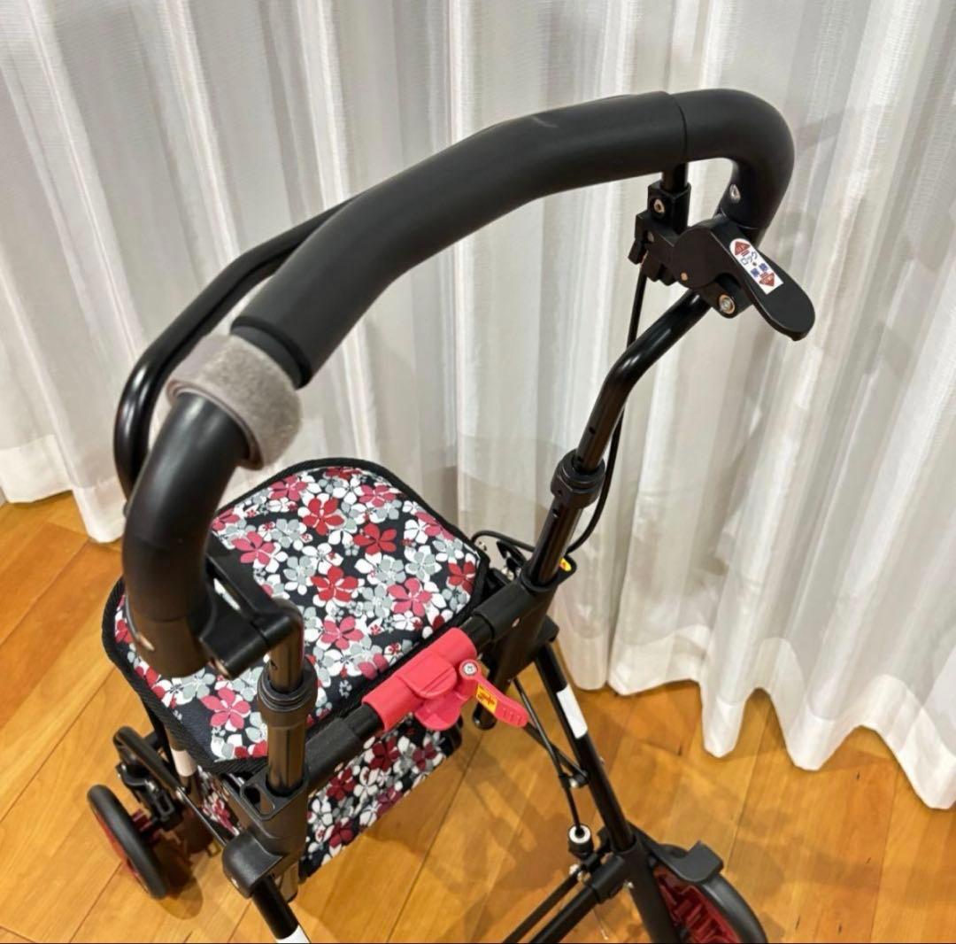 ✨美品✨島製作所 シルバーカー モート 軽量3.7kg 花柄 座面付 説明書付