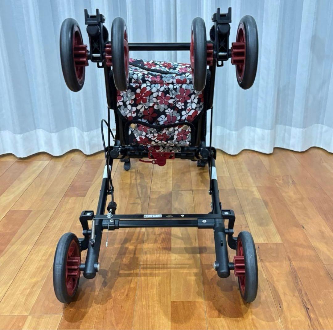 ✨美品✨島製作所 シルバーカー モート 軽量3.7kg 花柄 座面付 説明書付