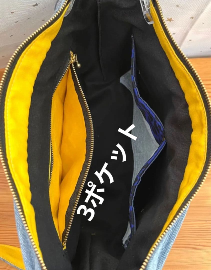 kikoデニムリメイクバッグ（M）No.948☆ショルダーバッグ