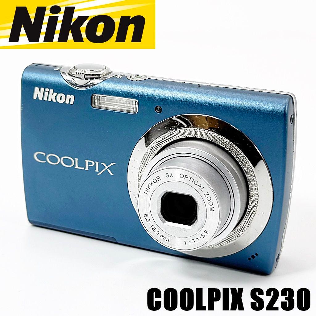 ニコン COOLPIX S230 ダークブルー コンデジ カメラ 中古