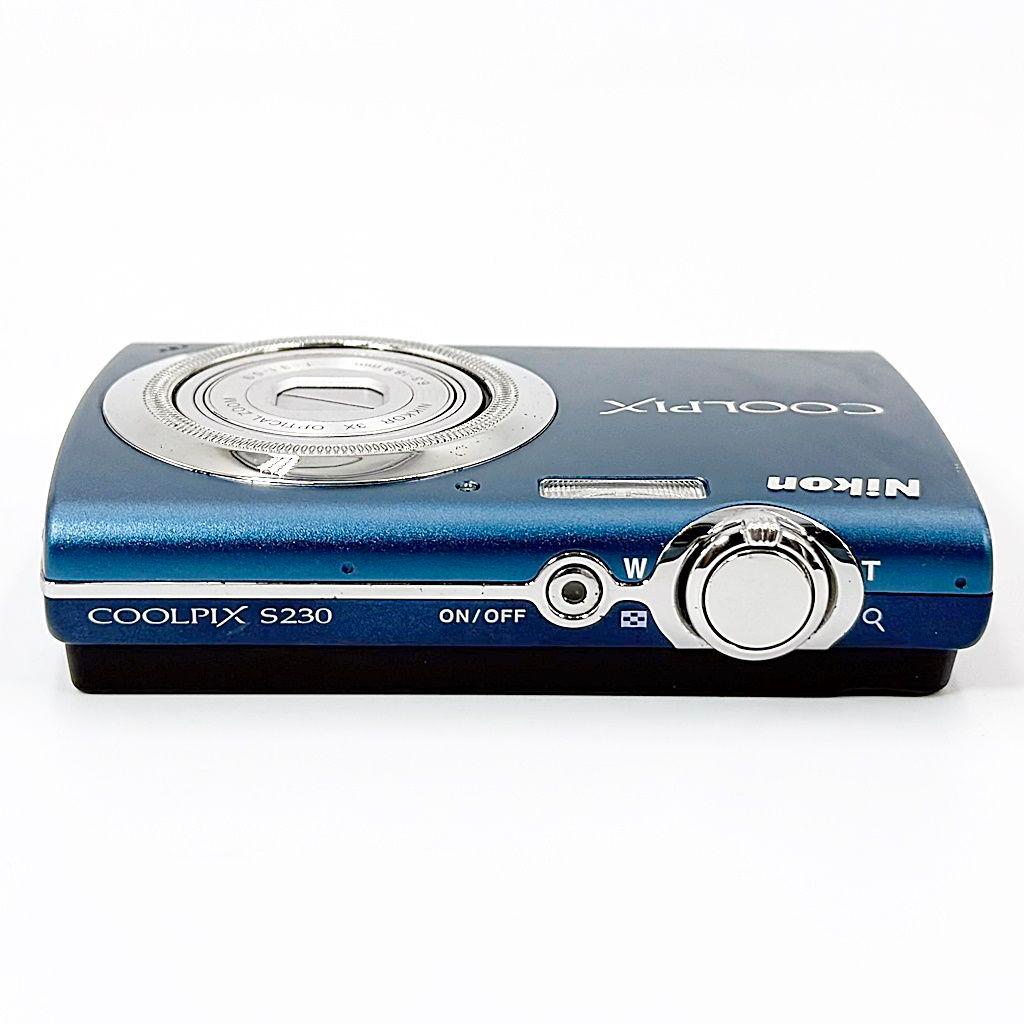 ニコン COOLPIX S230 ダークブルー コンデジ カメラ 中古