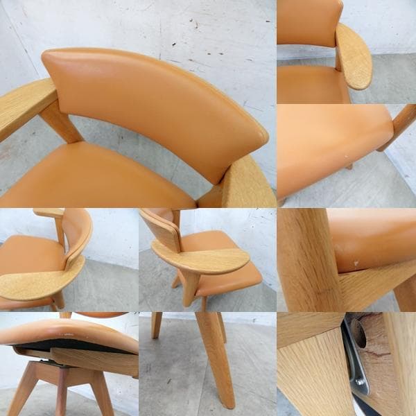展示品■INOUE アソシエーツ■14.5万■本革■回転■アームチェア■腰の椅子