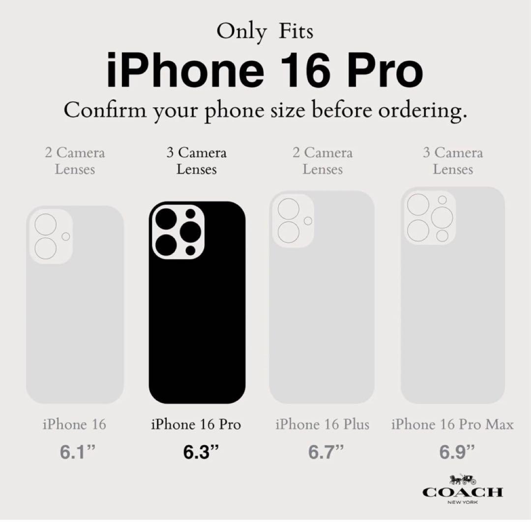 新品未使用✨COACH 手帳型ケース iPhone16Proブラウン