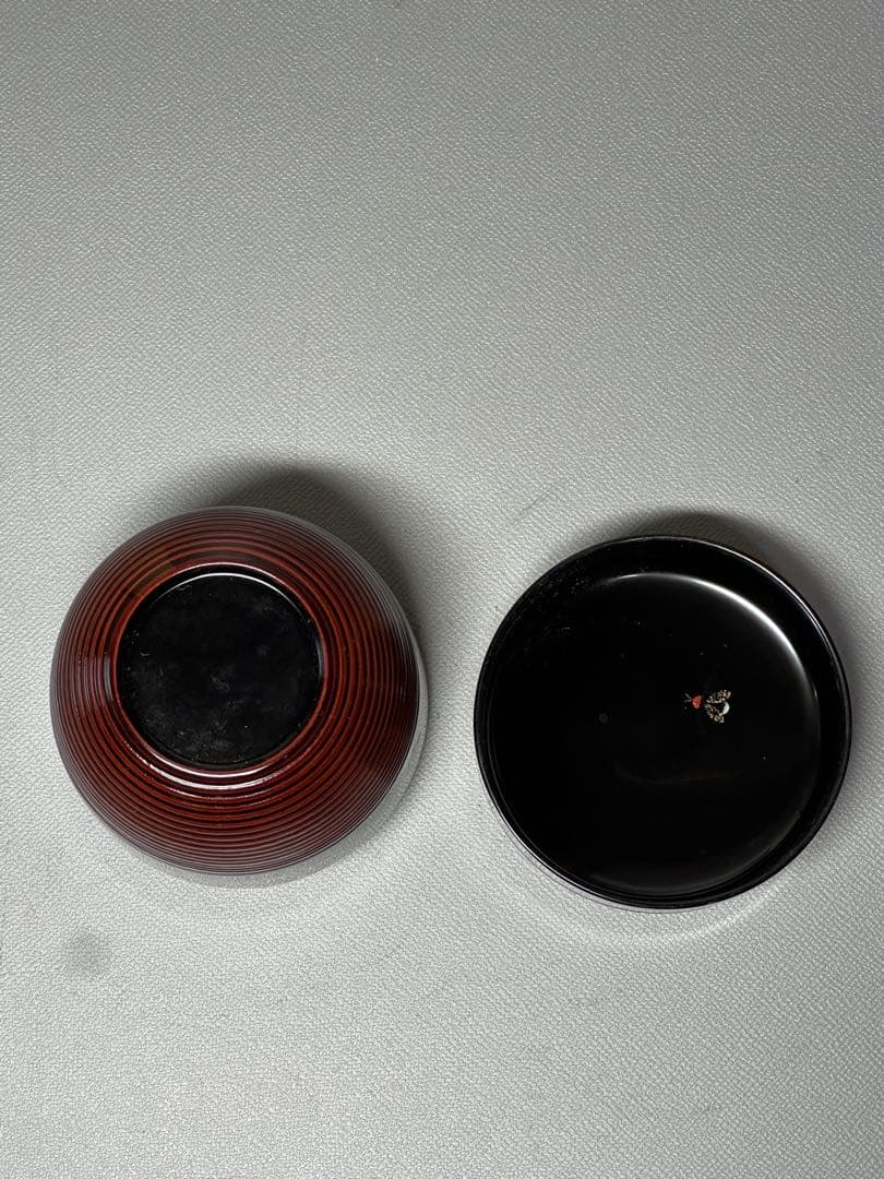 千筋　中棗　帯黒早苗に蛍蒔絵　お茶道具　宗峰作　共箱　青布付き　美品