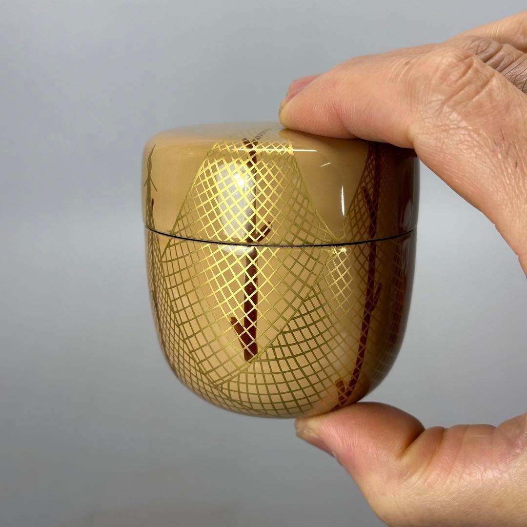a376 送料無料 四季棗 中村湖彩作 共箱 春夏秋冬 蒔絵
