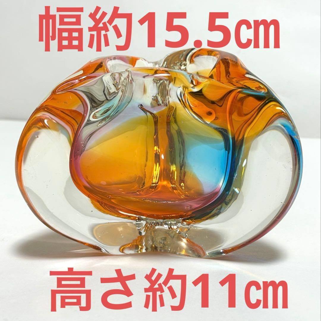 昭和レトロ　灰皿　ガラス灰皿　ガラス　クリスタル アンティーク