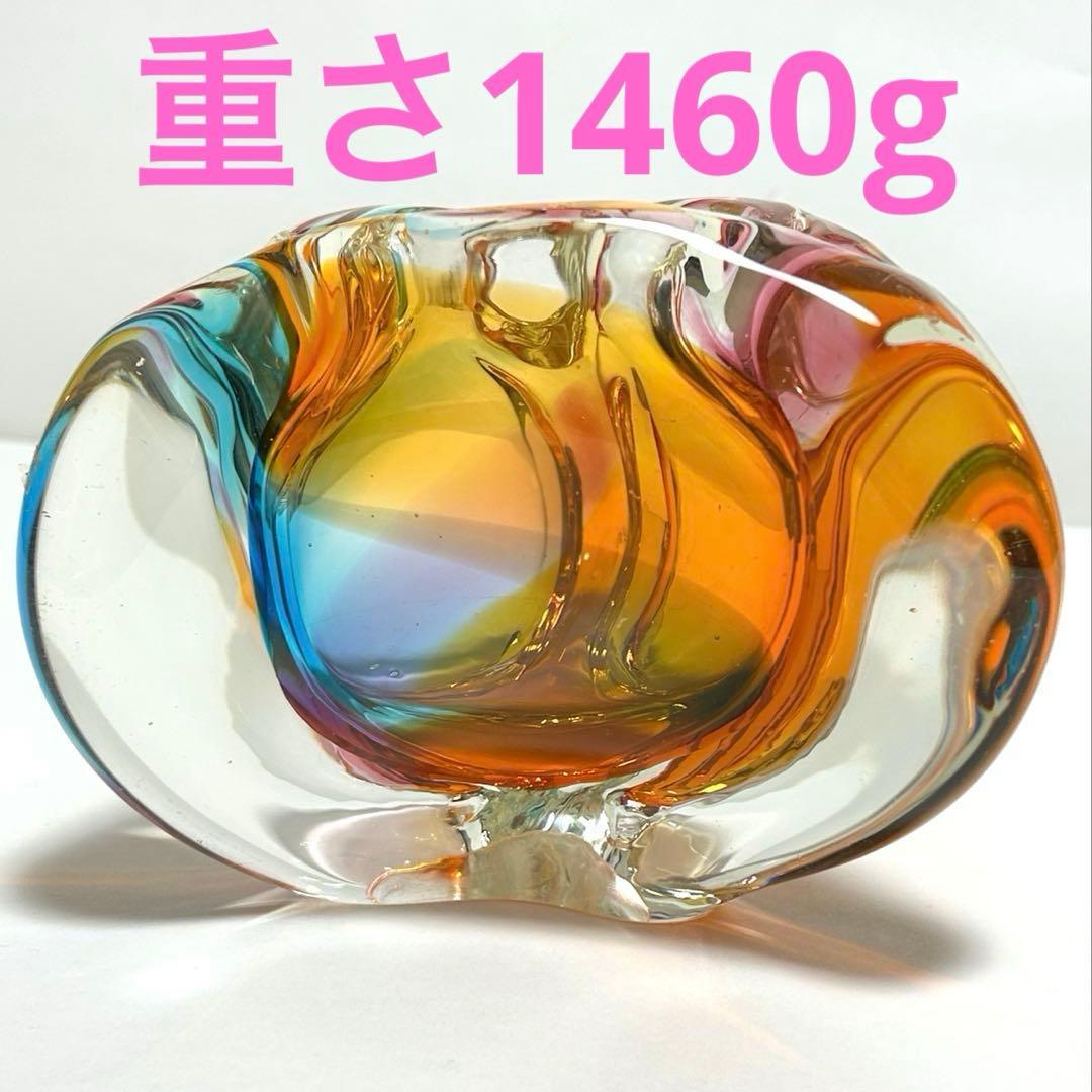 昭和レトロ　灰皿　ガラス灰皿　ガラス　クリスタル アンティーク