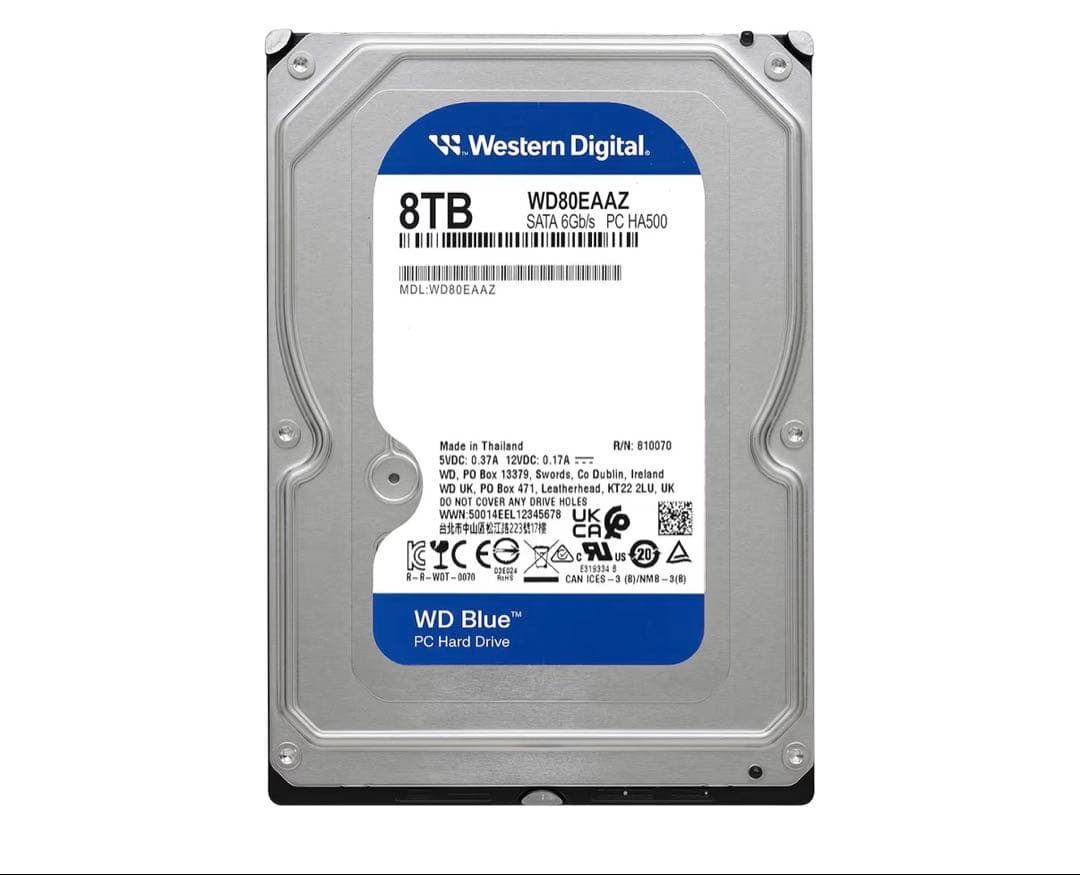 ウエスタンデジタル WD Blue 内蔵 HDD ハードディスク 8TB