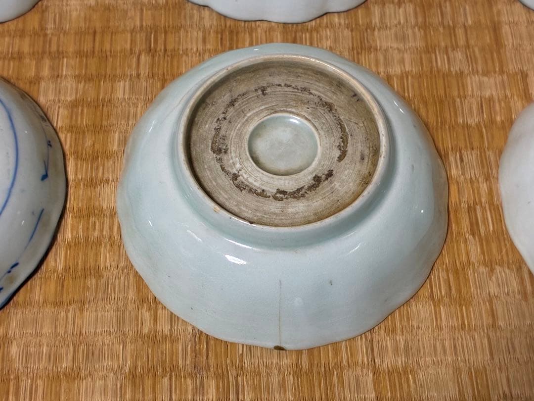 古伊万里 伊万里 染付 なます皿 膾皿 色々 六枚 まとめて 時代物