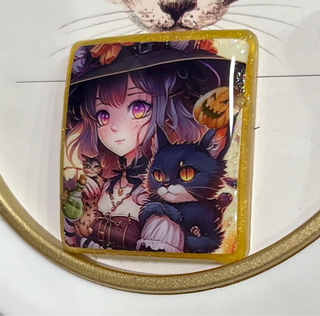 感謝価格(ㅅ´꒳` )ハロウィンねこちゃん  レジンヘアゴム