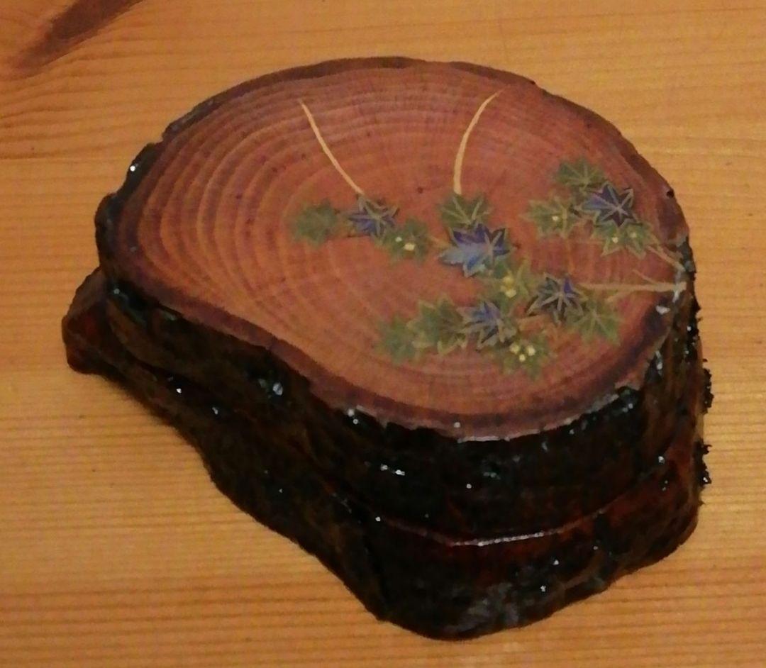 中林星山　蔦　青楓　蒔絵　香合　共箱　茶道具