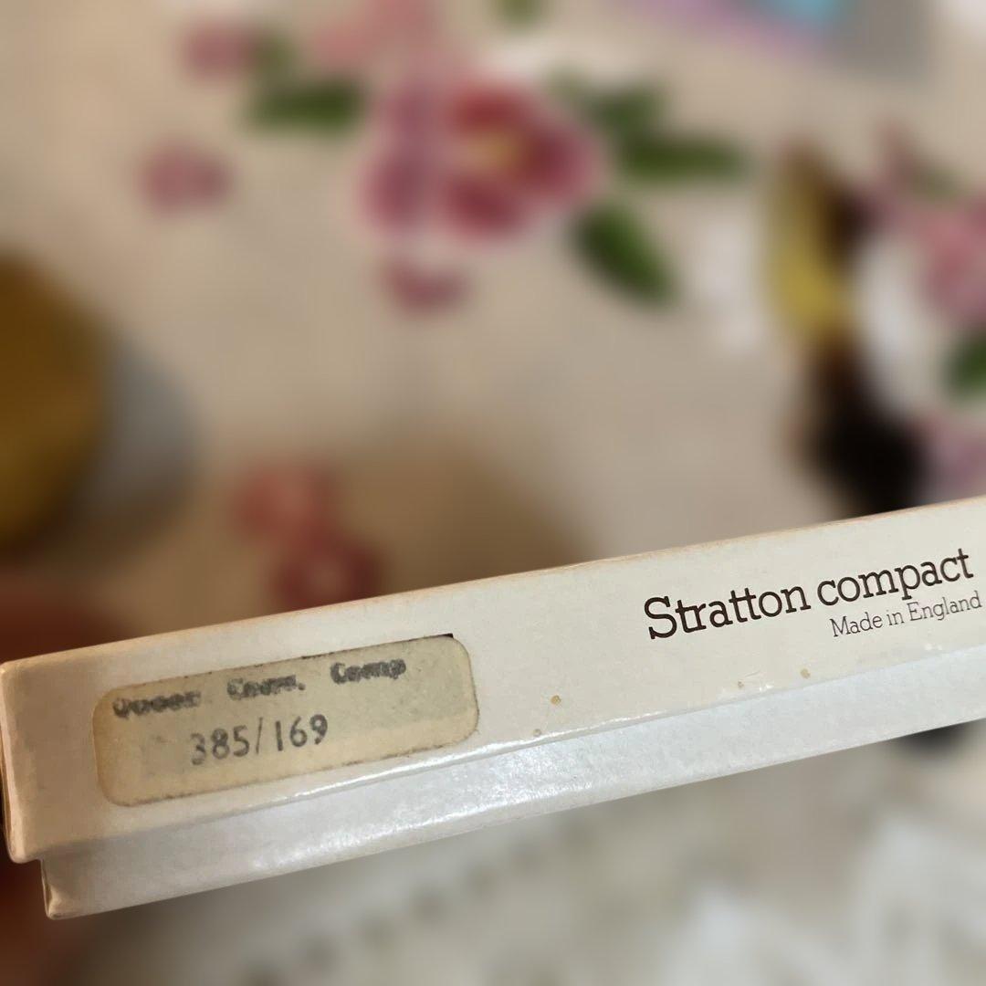 Stratton ヴィンテージ パウダー コンパクト ミラー 赤い薔薇