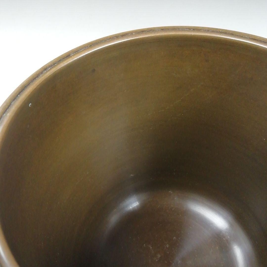 Ｗ４１３　建水　『砂張　建水』『八島望舟 造』　共箱　茶道具